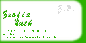zsofia muth business card